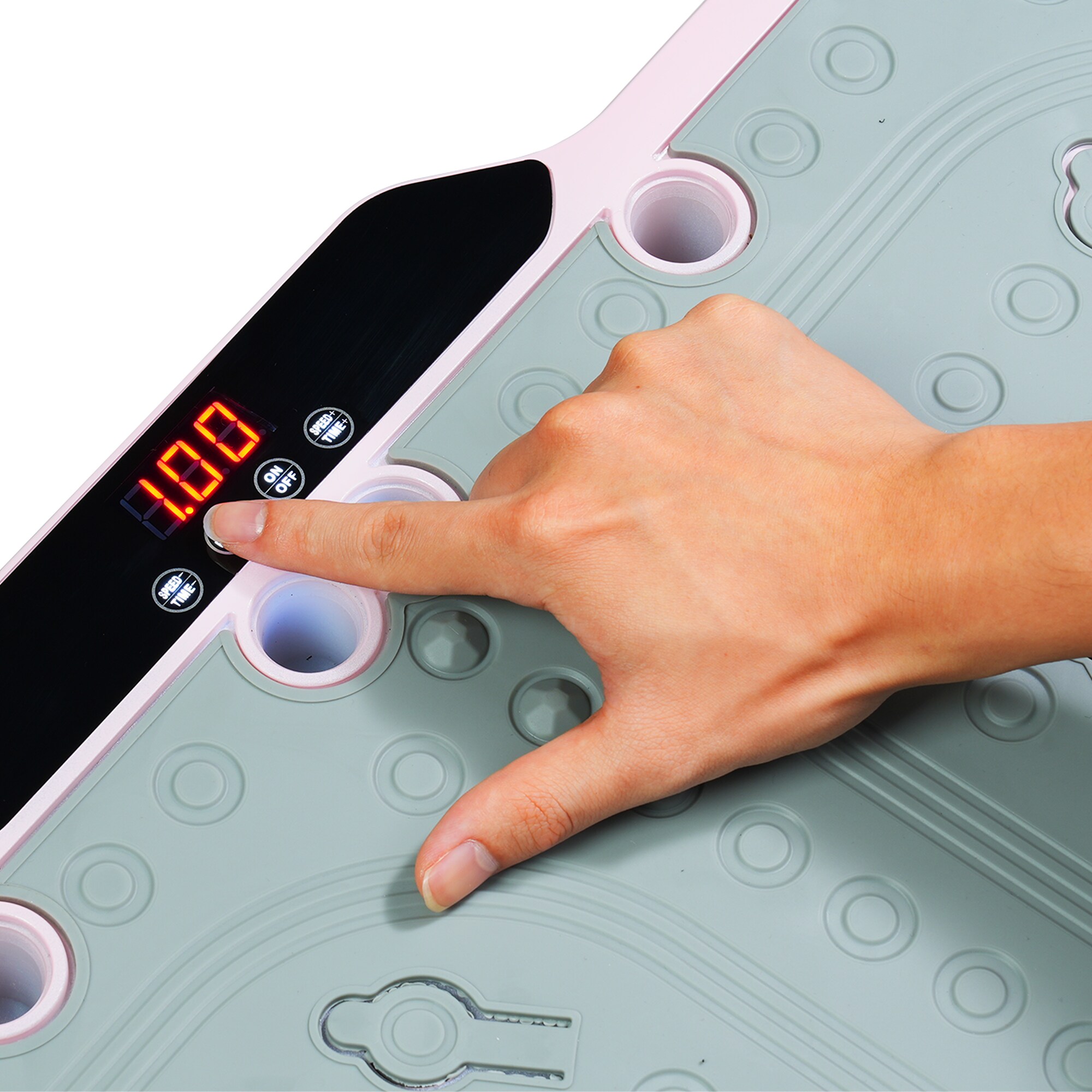 Vibration Plate Fitness Platform With Handle Whole Body Exercise Machine With 120 Speed Levels, Lymphatic Drainage, Fat Burning, And Weight Loss, Perfect For Women, Men, And Home Gym Exercise_voghion.com